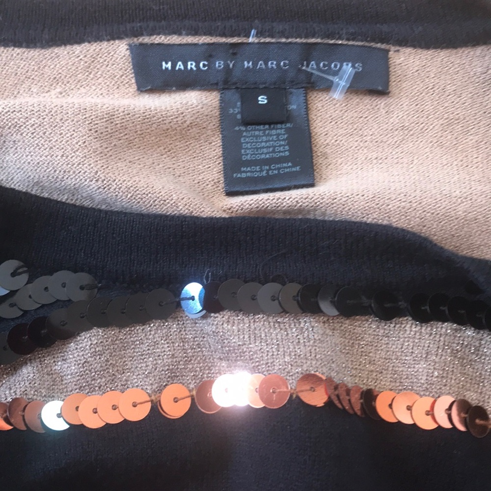 *HP* Marc Jacobs sequin sweater s black gold - Picture 4 of 5